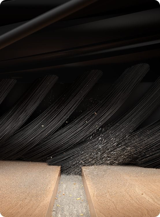 közeli felvétel a dreame robot keféjéről